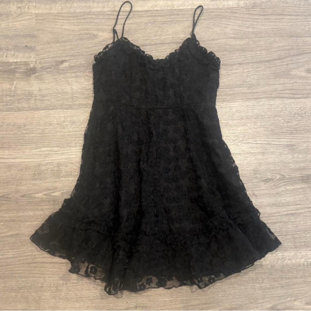 Hello Molly Black Floral Mini Dress